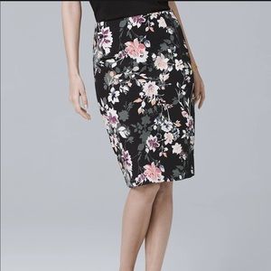 WHBM Floral-Print Pencil Skirt